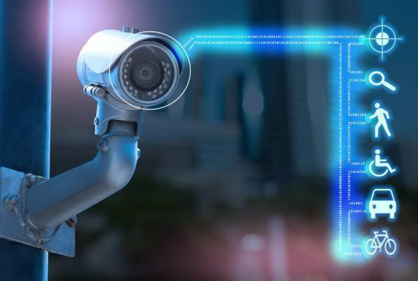 Stand-mounted CCTV camera